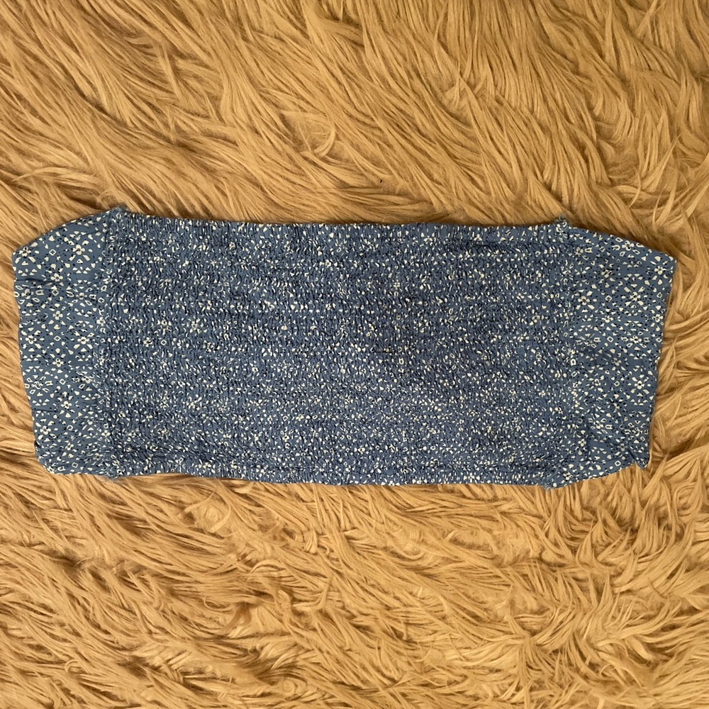 Blue tie top